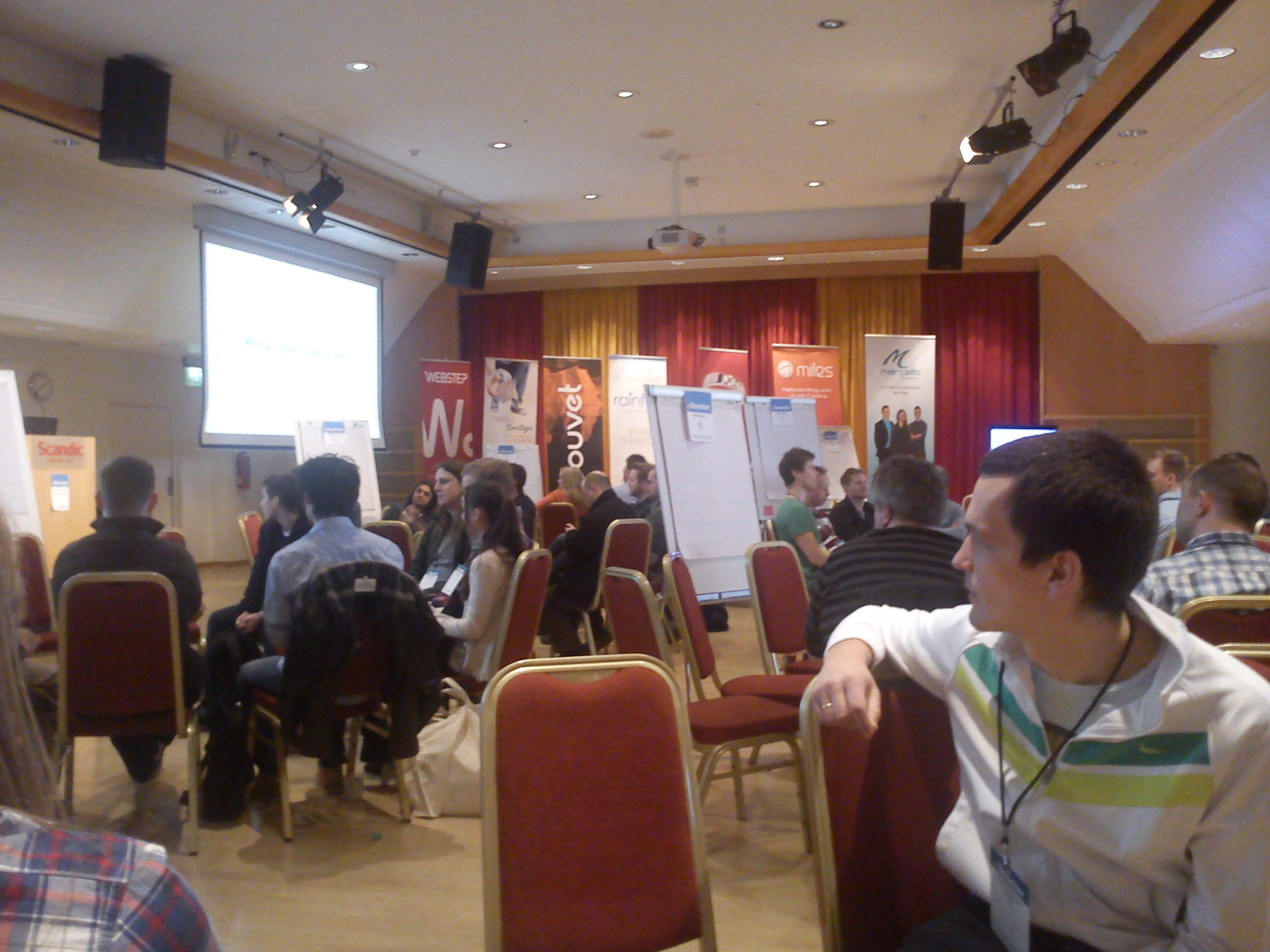 Group of people at an open space excercise. Booster 2013