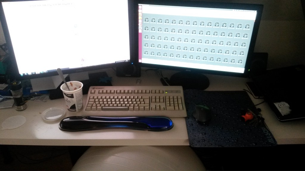 my desktop in the morning